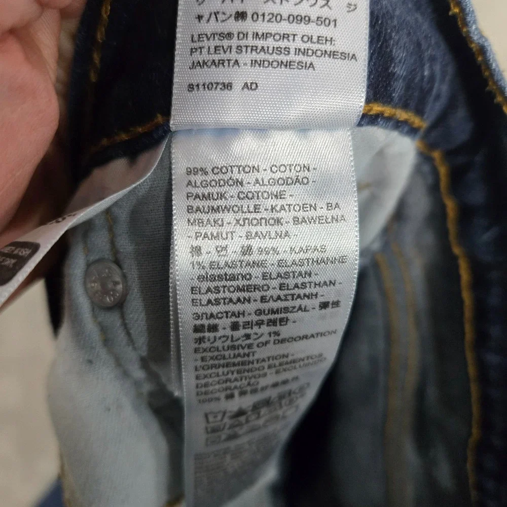 Levis 527 Jeans Mens 38x30 Blue slim Bootcut Denim stretch